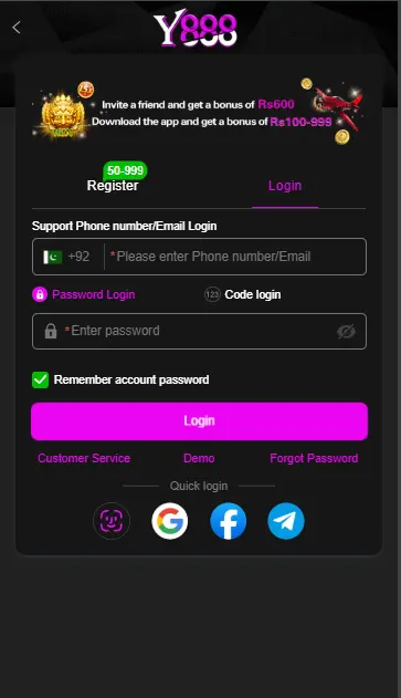 y888 login