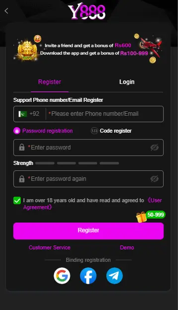 y888 register